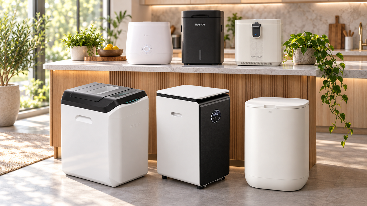 Comparison of Lomi, Mill, Reencle, and GEME Composter