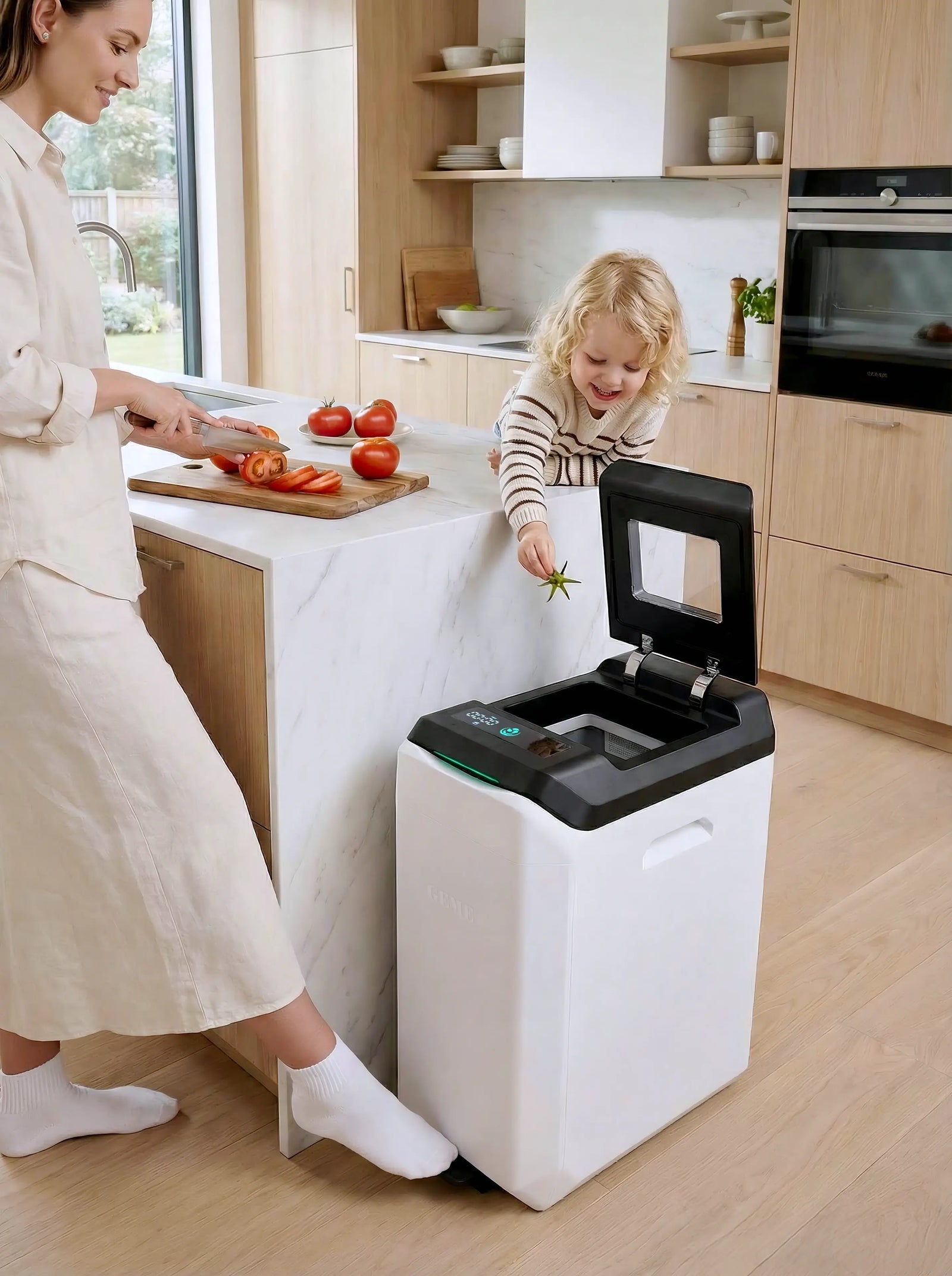 GEME Terra II kitchen composter comparison with Lomi food recycler
