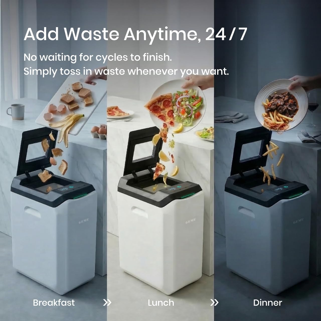 GEME Composter Terra 2 | Real Compost, Odor-Free