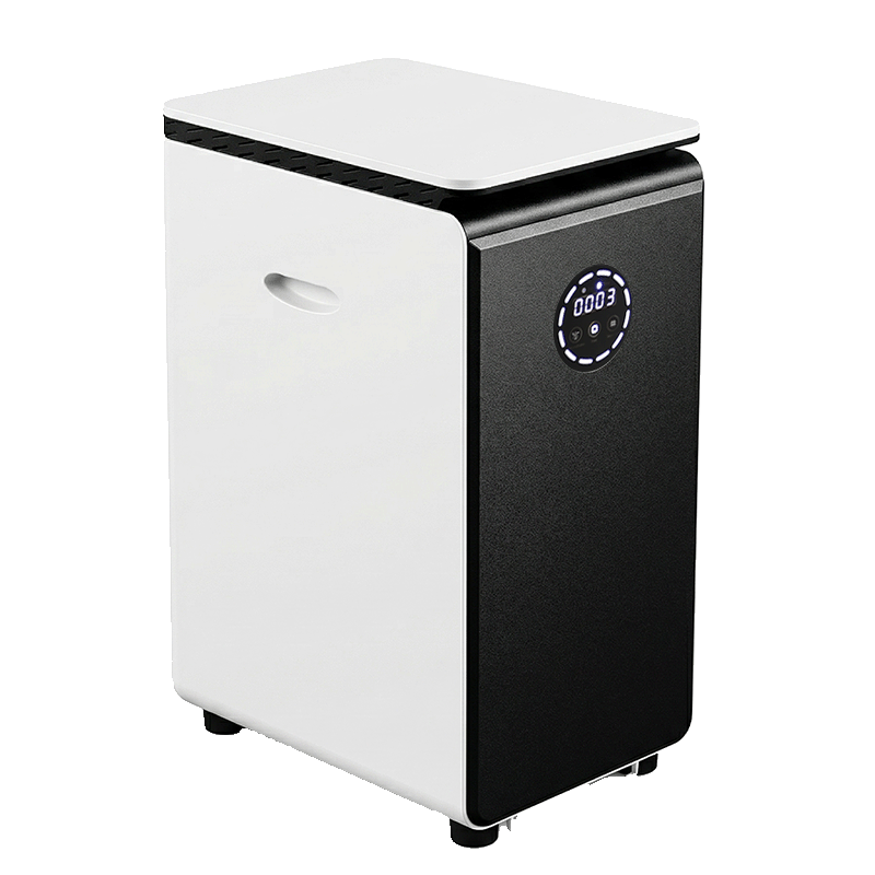 GEME Composter Pro with white top and black bottom on a white background
